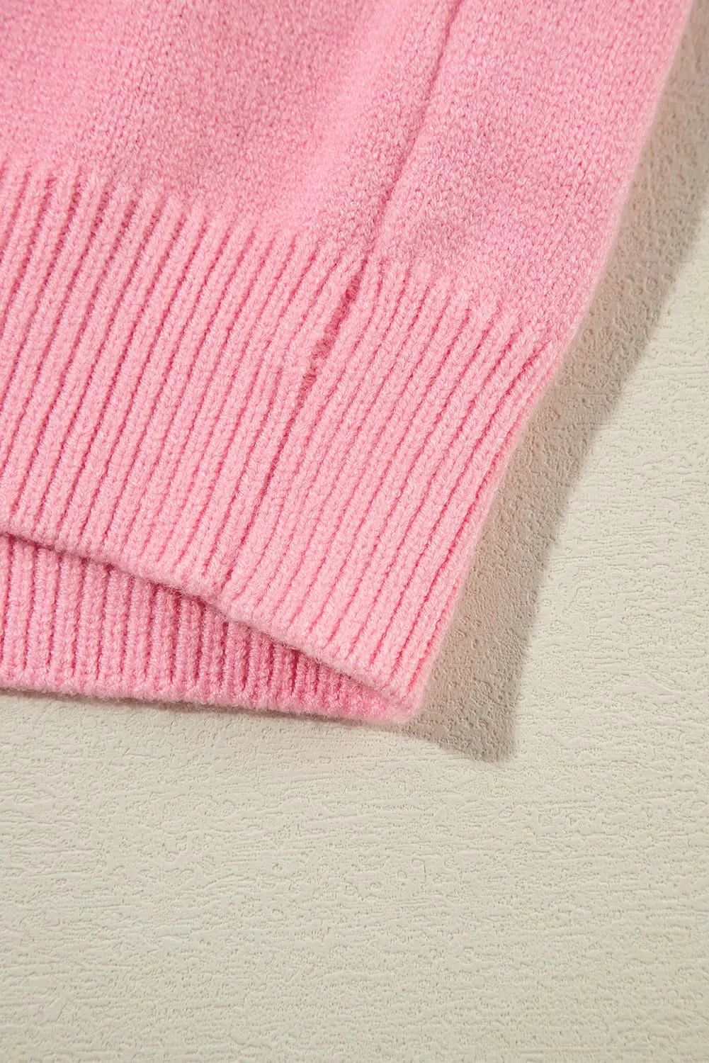 Peach blossom floral knit sweater - Love Salve